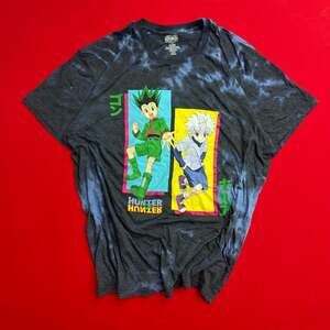 Hunter X Hunter Anime Graphic Print Killua Gon XL Short Sleeve T-Shirt Tye Dye